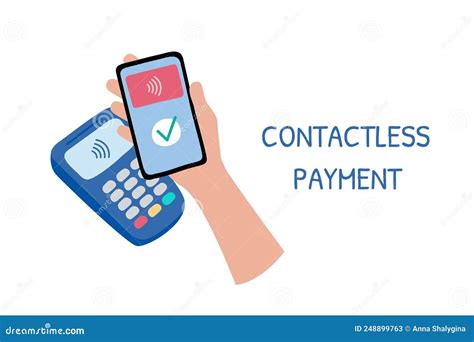 Contactless Payment Phone In Hand Purchase Payment By Nfc Technology