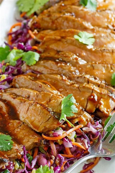 Tenderloin has a wonderful texture, but its flavor can be a bit bland. Grilled Pork Tenderloin with Hoisin Sesame Sauce | Recipe | Pork tenderloin recipes, Grilled ...