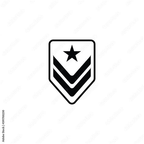 Military Rank Icon Simple Vector Sign And Modern Symbol Military Rank