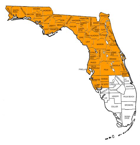 North Florida Counties Map