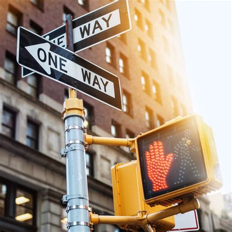 One Way Street Traffic Sign Stock Image Image Of Street Signage 5101697