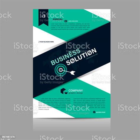 Simple Business Flyer Template A4 Size Design Vector Illustration Stock