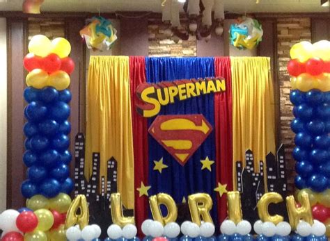 Superman Stage Decor Fiesta De Superman Decoracion De Superman