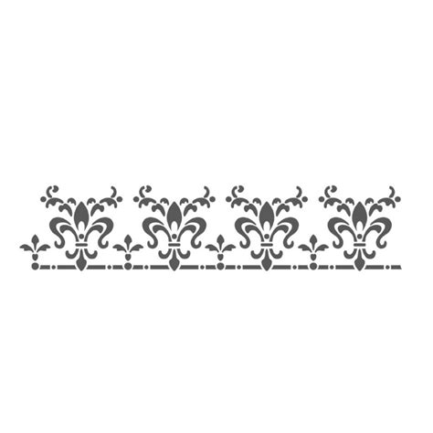 Wall Border Stencils Pattern Laetitia Reusable Template For Diy Wall Decor