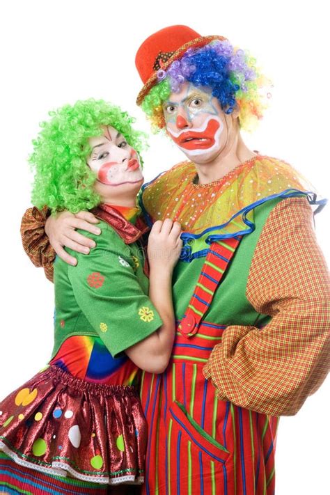 Couple Of Funny Clowns Stock Images Image 14963974