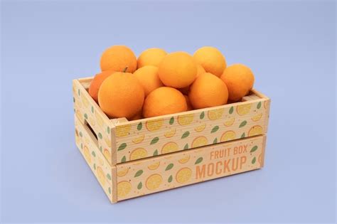 Premium Psd Fresh Fruit Box Mockup Design