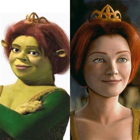 Ogre Fiona And Human Fiona From Shrek Princess Fiona Shrek Character Shrek