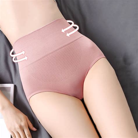 High Waist Sexy Padded Shaper Seamless Cotton Panties Slimming Lingerie
