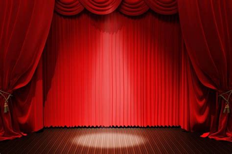 Ofila Stage Backdrop 7x5ft Red Curtain Lights Stage Play