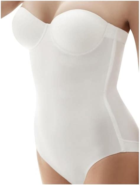 Body Blanc Uni Sans Bretelles Pour Femme Ivoire B Amazon Fr V Tements Et Accessoires