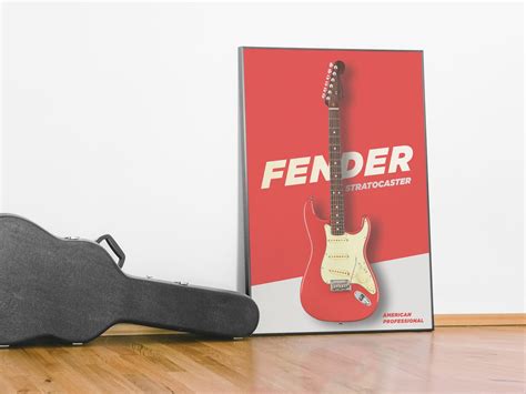 Fender Stratocaster Print Musician Poster Electric Guitar Etsy Denmark