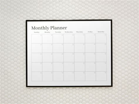 Printable Monthly Calendar A3 Monthly Weekly Calendar Etsy