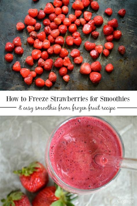 Freezing Strawberries For Smoothies And Easy Berry Smoothie Recipe