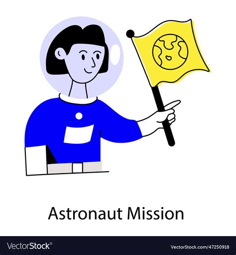 Astronaut Mission Royalty Free Vector Image Vectorstock