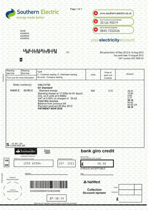 The Cool Fake Utility Bill Template Download Business Plan Template