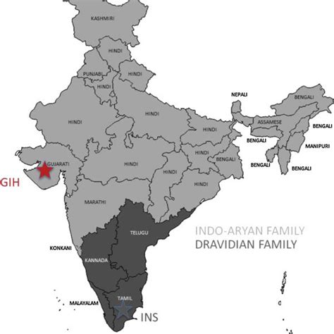 Geography And Language Distribution Of India In This Map Of India All