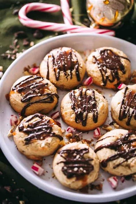 Salted Caramel Thumbprint Cookies Easy Christmas Cookies Recipe