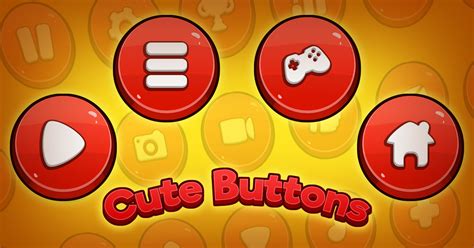 Artstation Cute Buttons Gui Kit Game Assets