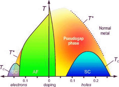 Color Schematic Doping Phase Diagram Of Electron And Hole Doped