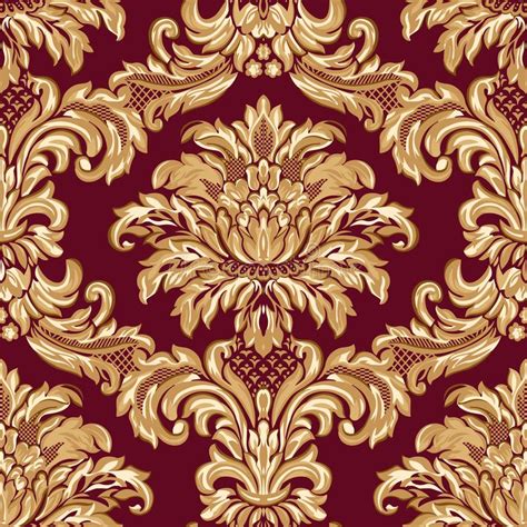 Vector Damask Seamless Pattern Element Classic Luxury Baroque Ornament