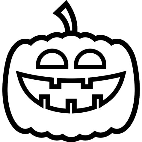 Halloween Smiling Pumpkin Head Outline Vector Svg Icon Svg Repo