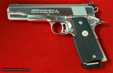 Colt 1911 Series 80 Mk Iv Gold Cup National Match 45acp Bright Stainless