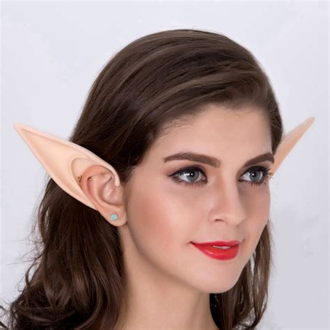 1 Pair Pvc Fairy Pixie Fake Elf Ears Halloween Mask New Party Mask