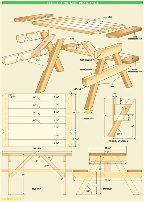 Free Picnic Table Plans And Material List Ideas Free Download