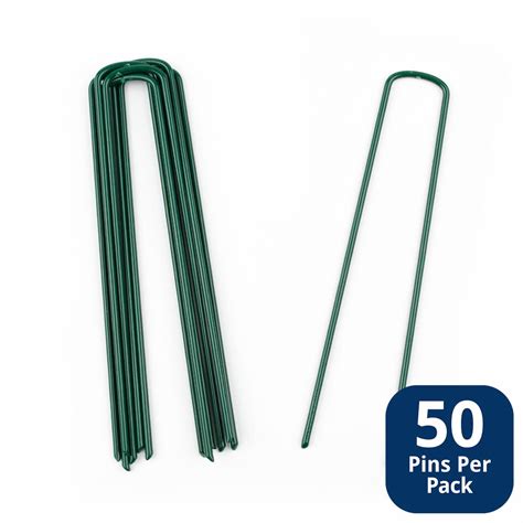 Powder Coated Green Grass Pins 150mm 50 Pin Online Carpets