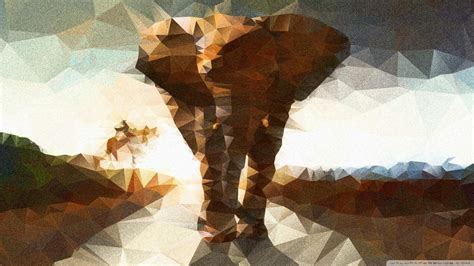 Buy elephant print, geometric elephant, elephant art, real gold foil, elephant wall art, gold elephant print, nursery gold foil print.: Elephant polygon illustration - Abstract wallpaper ...
