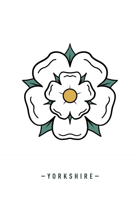 Yorkshire Rose Print A4 Prints Home Decor Art Prints T Etsy Uk