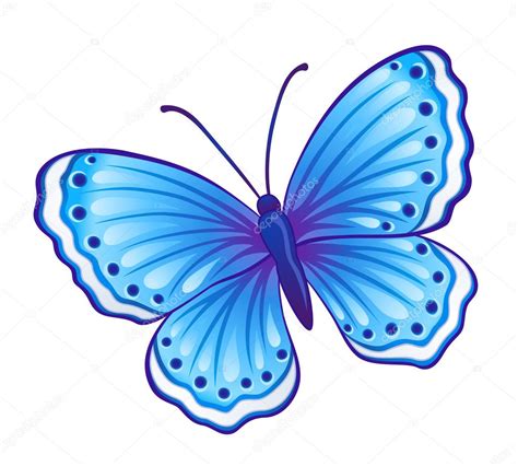 Blue Butterfly — Stock Vector © Rosinka 7350736