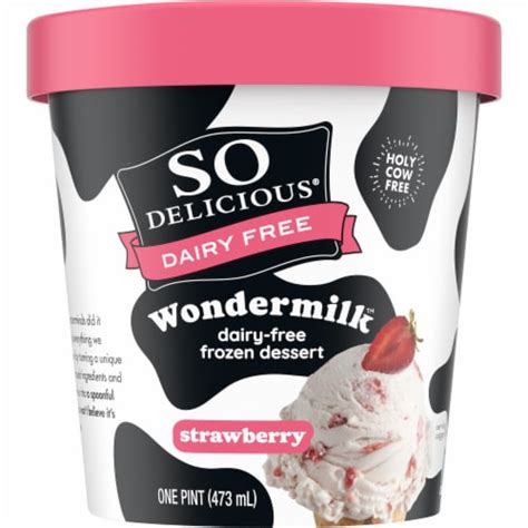 So Delicious Frozen Wondermilk Strawberry Dairy Free Ice Cream 1 Pt