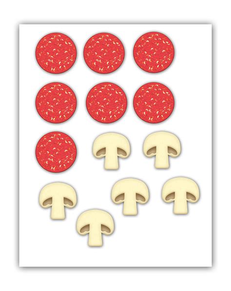 Printable Pizza Toppings Clipart