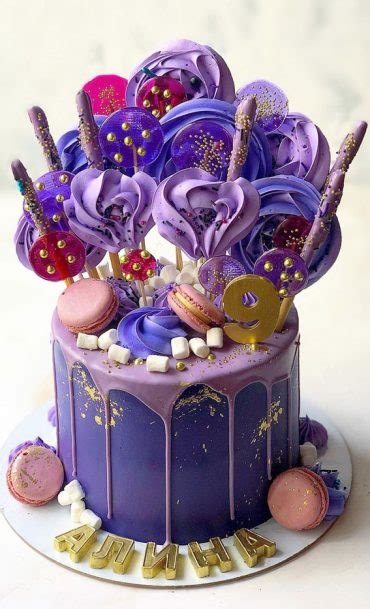 49 Cute Cake Ideas For Your Next Celebration Purple Birthday Cake