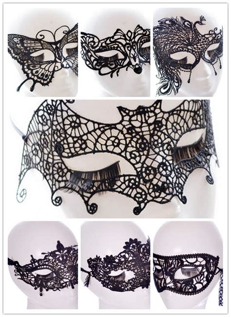 500pcs new woman fashion black cutout mask lace sexy prom party halloween masquerade dance masks