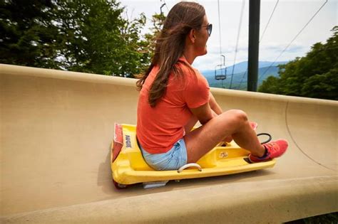 Whiz Down Vermonts Longest Alpine Slide At Bromley Mountain Park