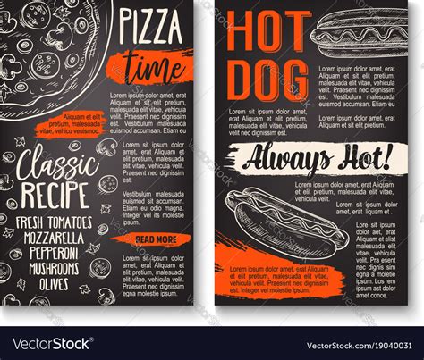 Best Hot Dogs Here Chalkboard Menu Stock Vector Royalty Free