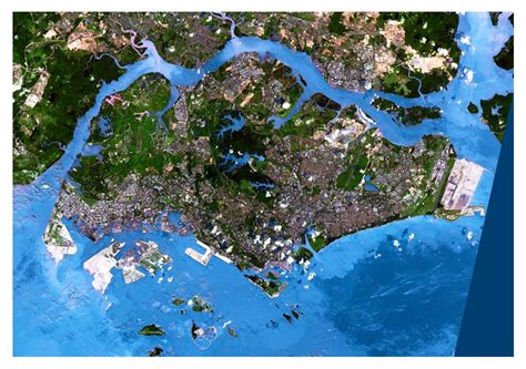 Detailed Satellite Map Of Singapore Singapore Asia Mapsland