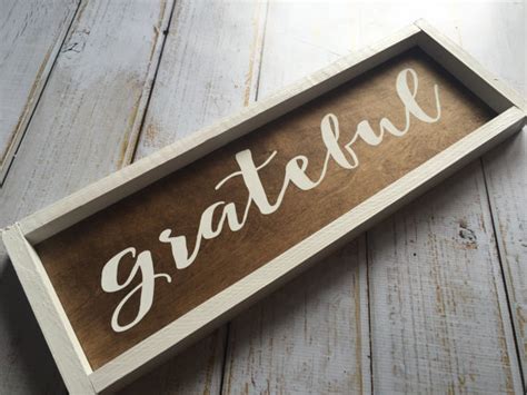 Grateful Sign Rustic Framed Farmhouse Style By Primandpropertoo