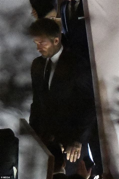 David Beckham Looks Dapper In A Black Suit As He Arrives At Marc