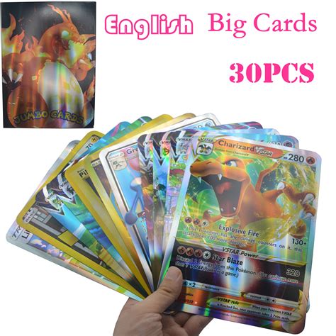 Big Pokemon Cards 30pcs Vstar Pack Oversized Jumbo Letter Xxl 18 13cm
