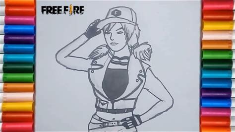 Speed Drawing How To Draw Misha Free Fire Drawing Garena Free Fire