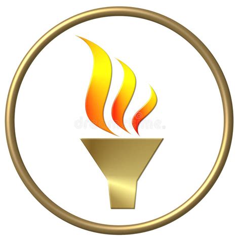 Golden Olympic Flame Stock Illustration Illustration Of Icon 5981184