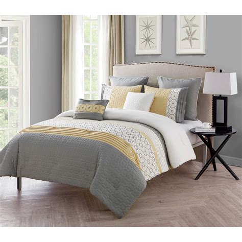 Do you assume home goods comforter sets looks great? VCNY Home Winston 7-Piece Geometric Bedding Comforter Set ...
