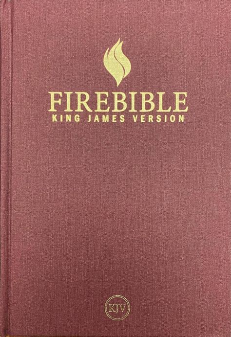 Kjv Fire Bible Burgundy Linen Hardcover Fire Bibles For Prisoners