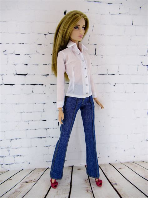 Barbie Clothes Doll Clothes Cotton Shirt For A Barbie Doll Etsy