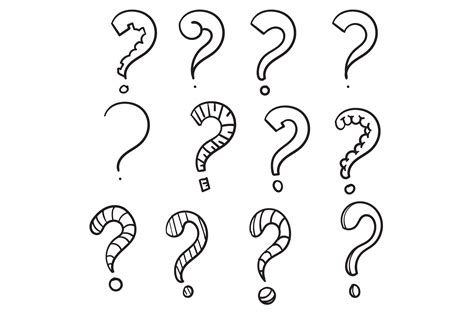 Doodle Question Marks Graphic By Gwensgraphicstudio · Creative Fabrica