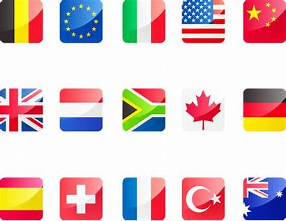 Flags Icons Vector 3d Language Languages Graphics