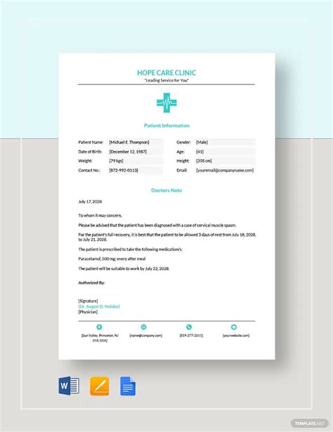 Free Fake Doctors Note Templates To Download Onedesblog
